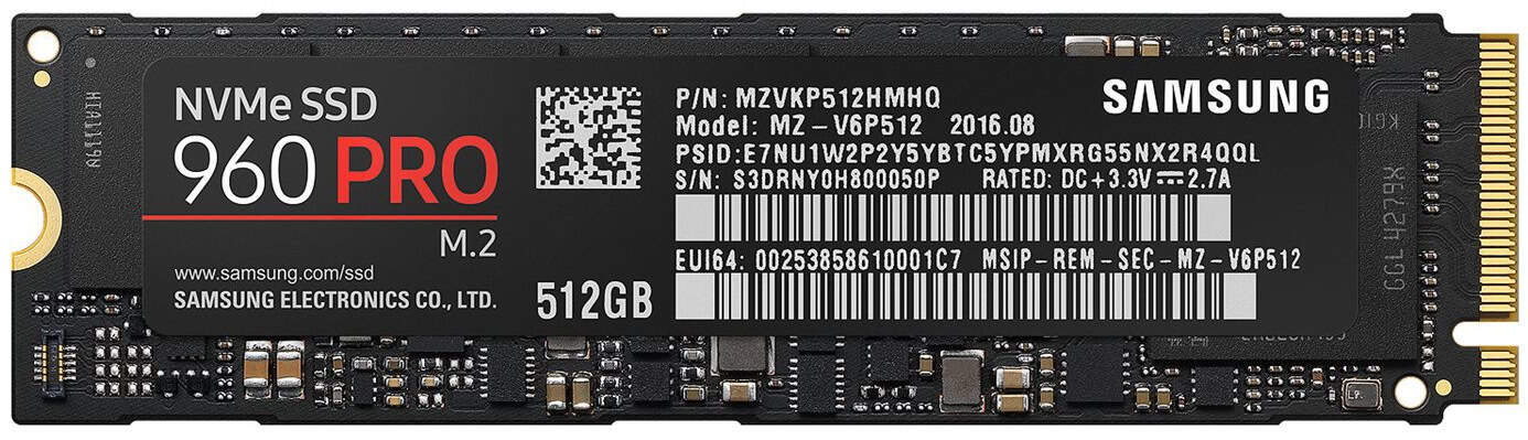 Samsung 960 PRO/EVO NVME SSD’s ook uit